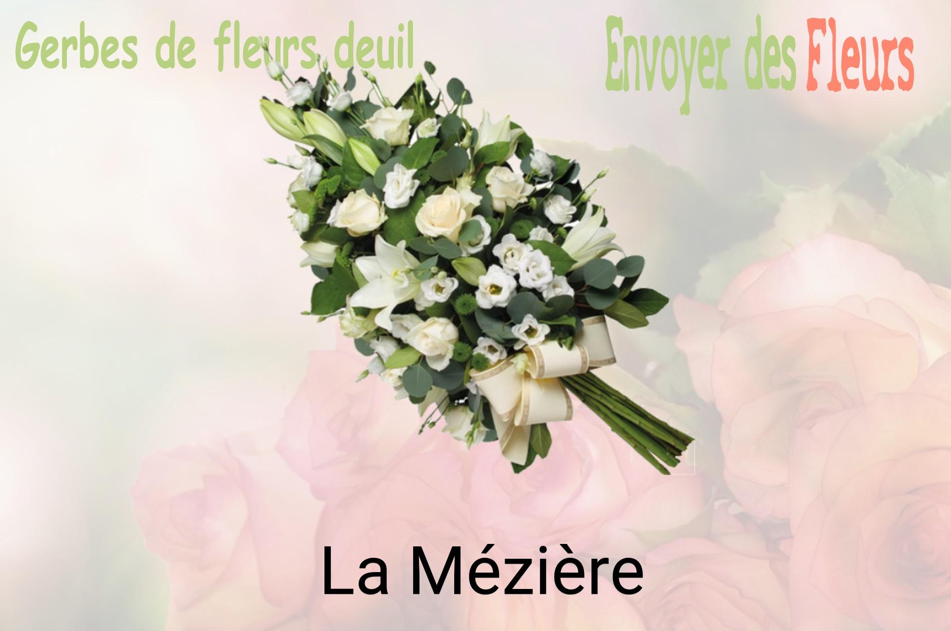 Gerbe de fleurs de deuil livrée à La Mézière